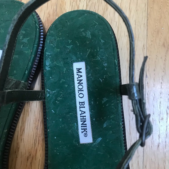 MANOLO BLAHNIK Flat Sandals Sz 41 - Picture 3 of 5